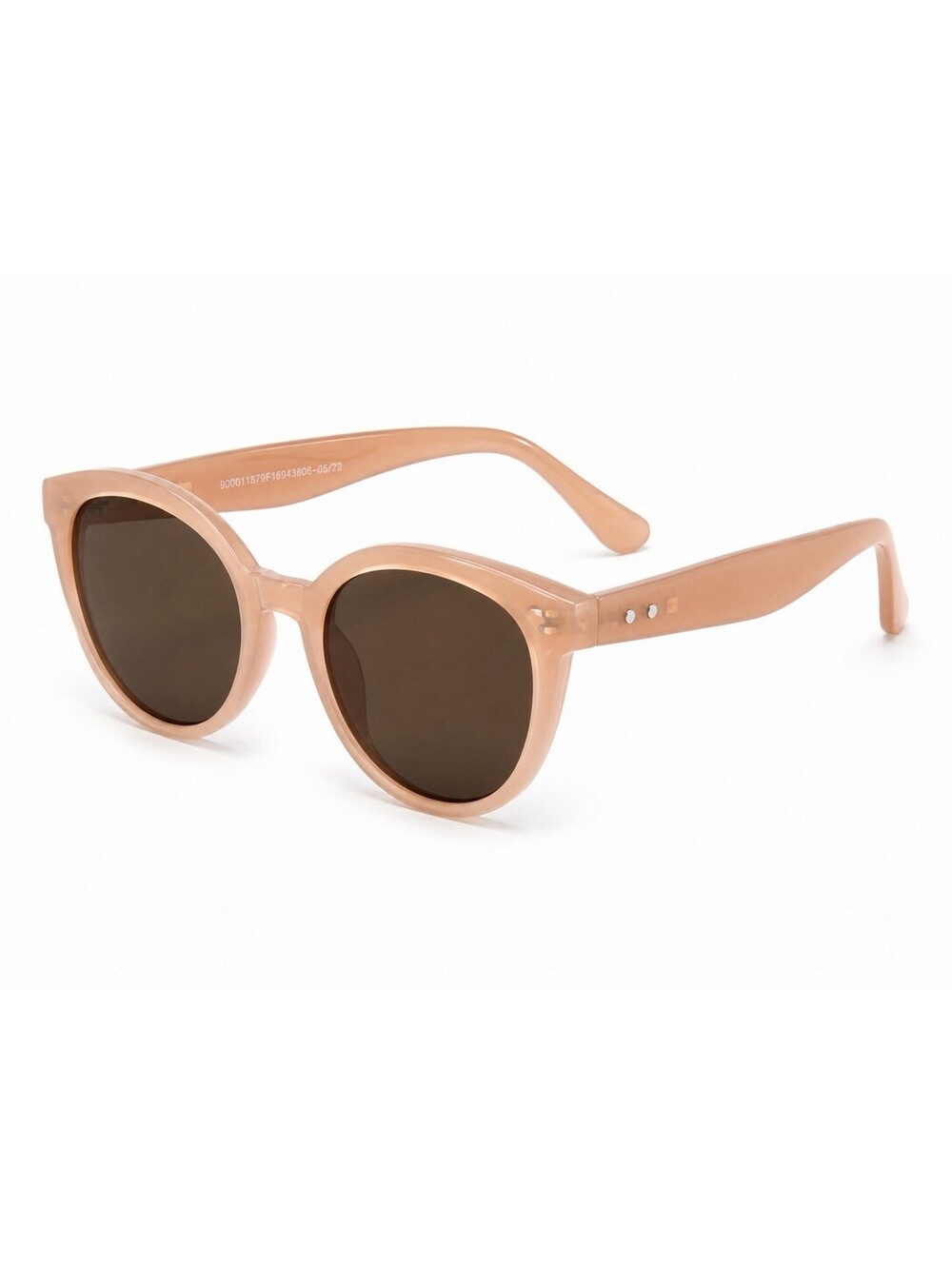 Womenโs Oversided Nude Beige Cat Eye Sunglasses Brown Lens Fashion UV Protection
